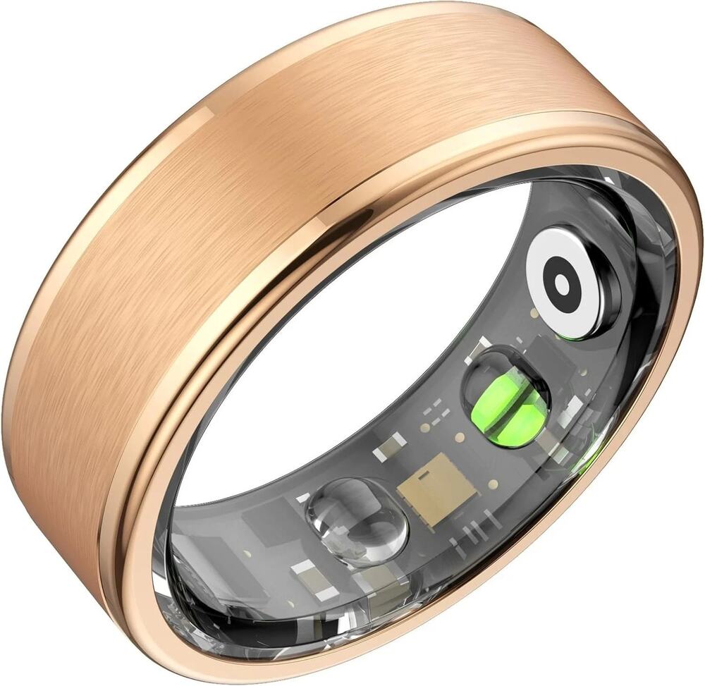 Osawalla Smart Ring Health Fitness Tracker ROSE GOLD Stainless Steel Size 8 NEW